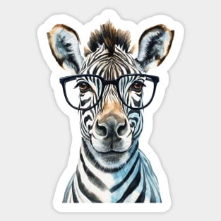 Funny Zebra Wearing glasses Sticker